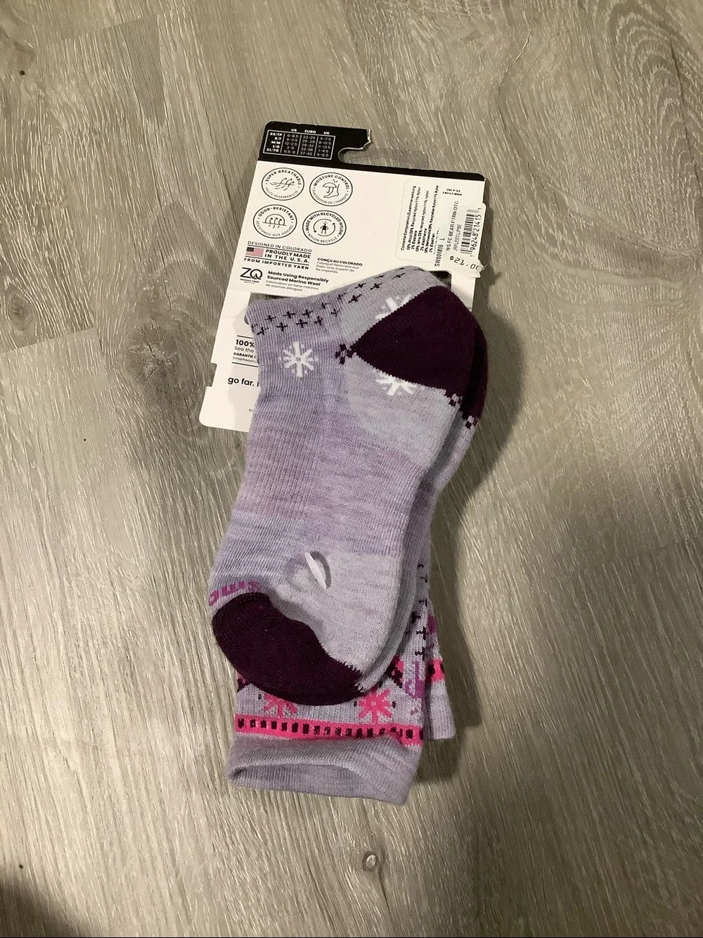 Kids Smartwool polar bear winter sport socks